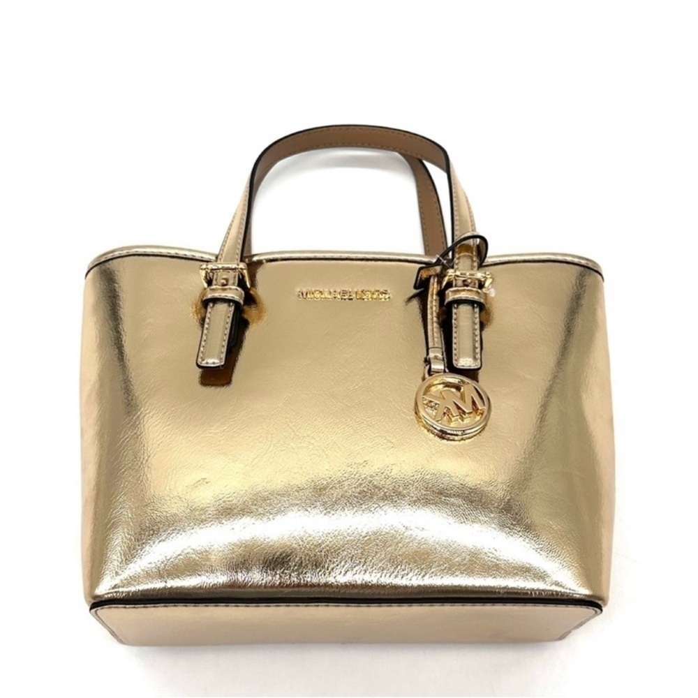 Michael Kors Jet Set Travel XS TZ Tote Bag Gold - Picture 6 of 12